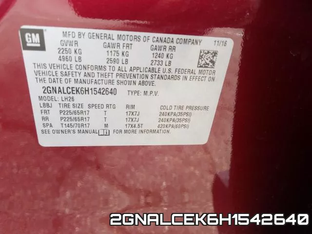 2GNALCEK6H1542640 фото 2
