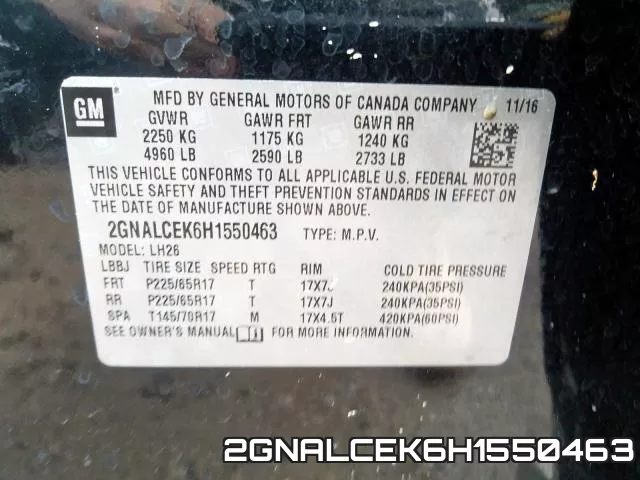 2GNALCEK6H1550463 фото 2