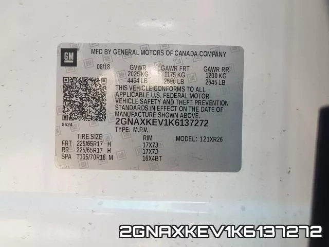 2GNAXKEV1K6137272 фото 2