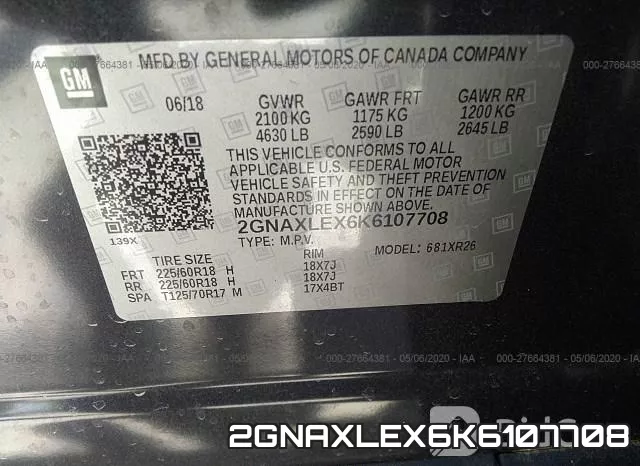2GNAXLEX6K6107708 фото 10