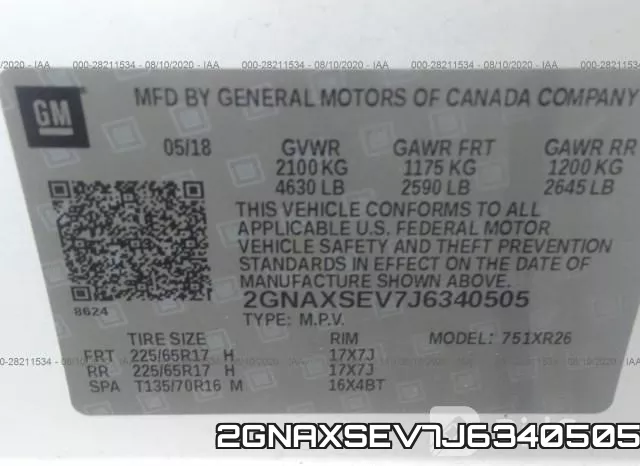 2GNAXSEV7J6340505 фото 10