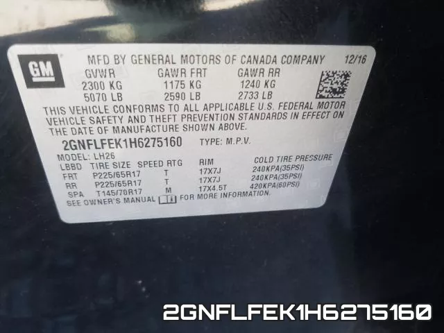 2GNFLFEK1H6275160 фото 2