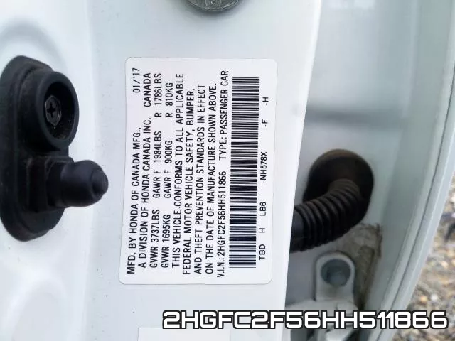 2HGFC2F56HH511866 фото 2