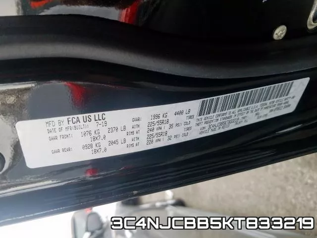 3C4NJCBB5KT833219 фото 2