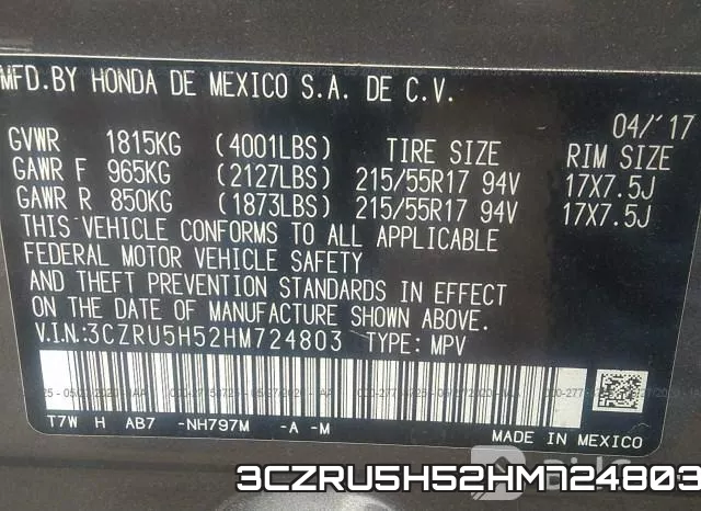 3CZRU5H52HM724803 фото 10