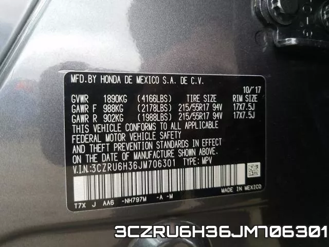 3CZRU6H36JM706301 фото 2