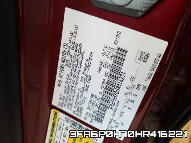 3FA6P0H70HR416221 фото 2