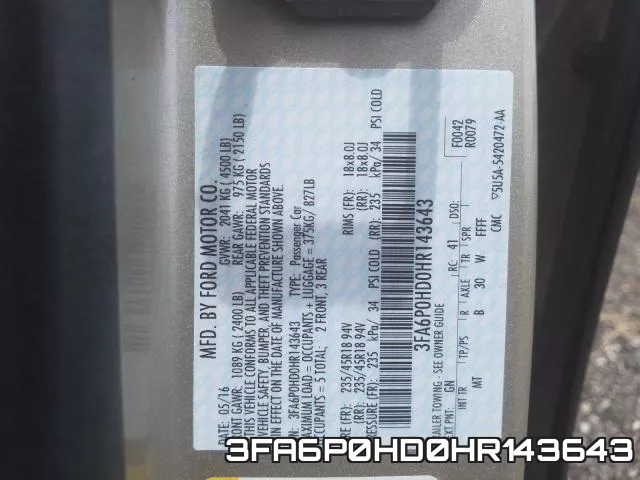 3FA6P0HD0HR143643 фото 2