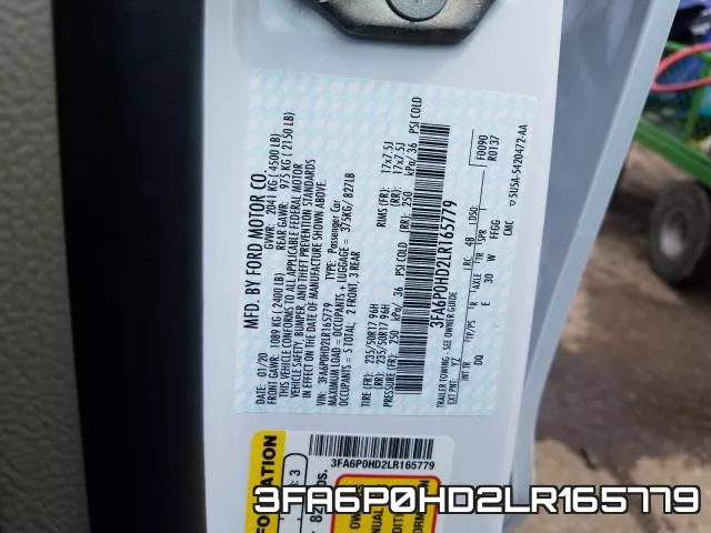 3FA6P0HD2LR165779 фото 2