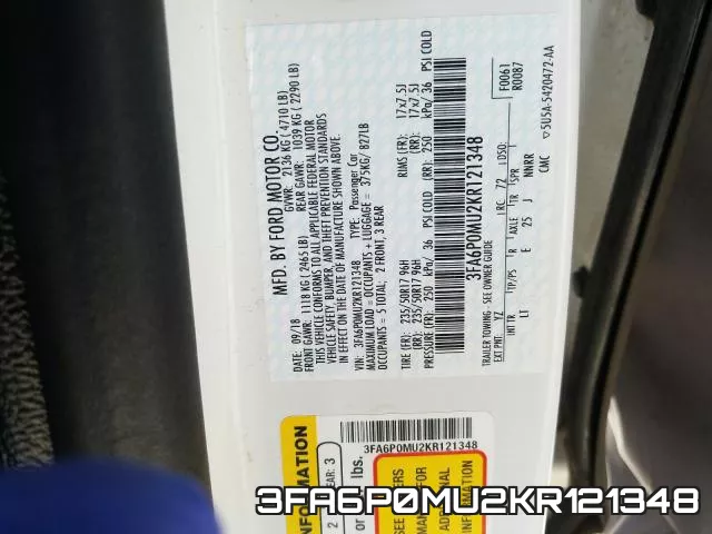 3FA6P0MU2KR121348 фото 2
