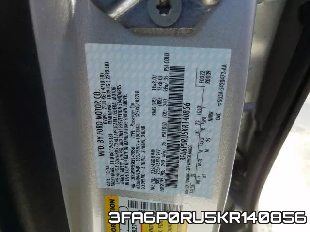 3FA6P0RU5KR140856 фото 2