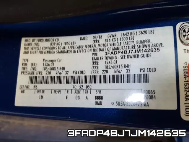 3FADP4BJ7JM142635 фото 2