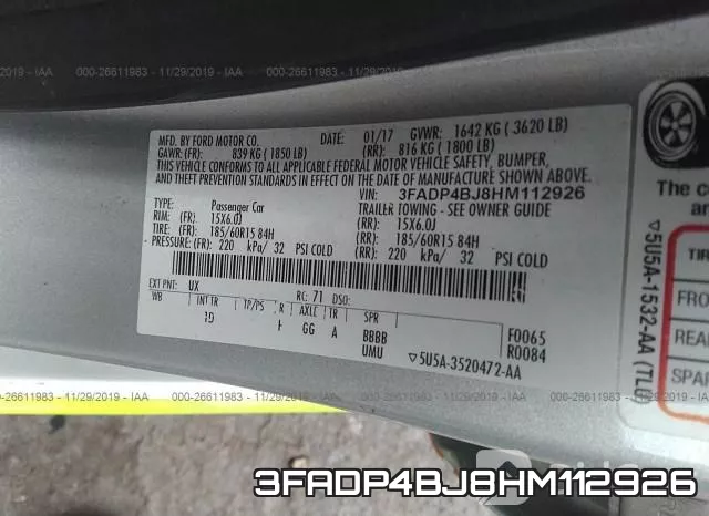 3FADP4BJ8HM112926 фото 10