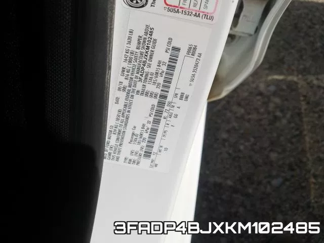 3FADP4BJXKM102485 фото 2