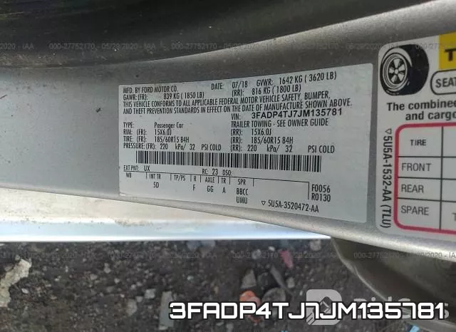 3FADP4TJ7JM135781 фото 10