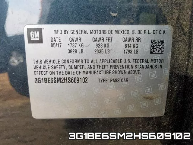3G1BE6SM2HS609102 фото 2
