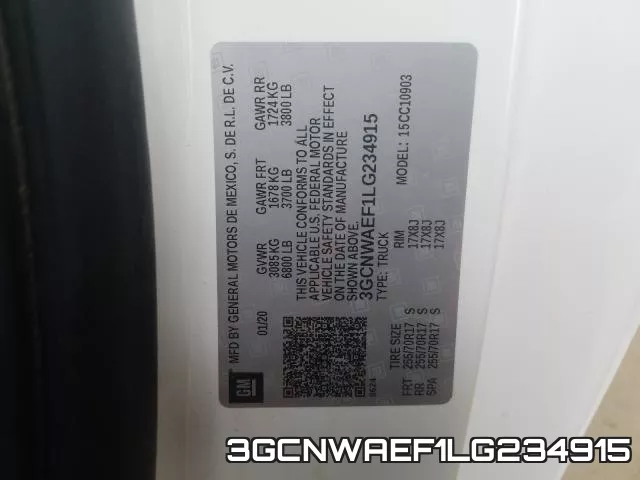 3GCNWAEF1LG234915 фото 2