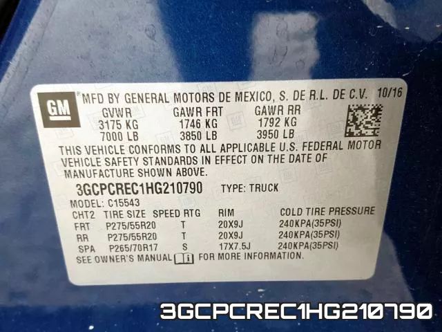 3GCPCREC1HG210790 фото 2