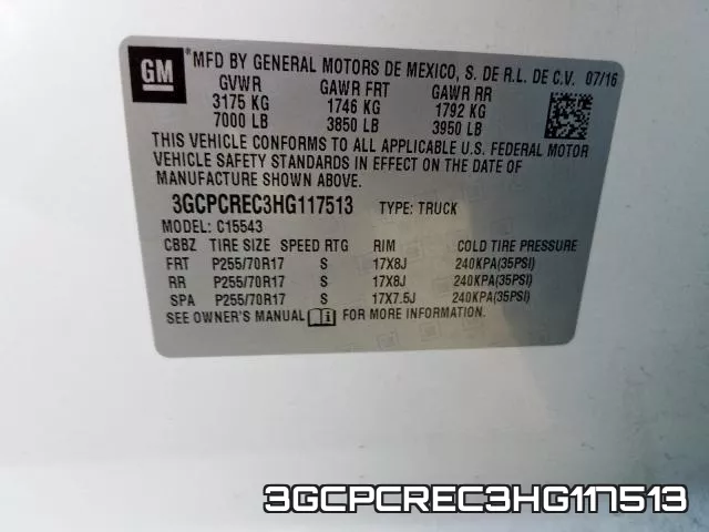 3GCPCREC3HG117513 фото 2