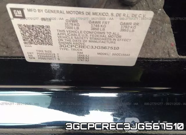 3GCPCREC3JG567510 фото 10