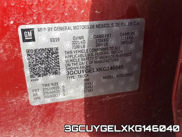3GCUYGELXKG146040 фото 2