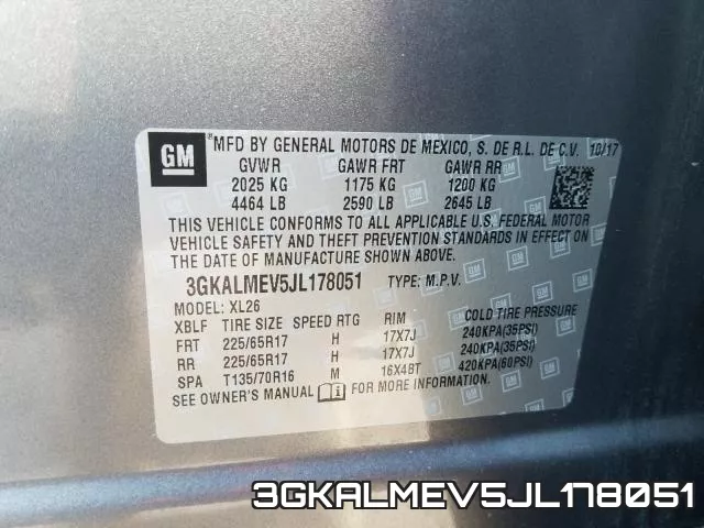 3GKALMEV5JL178051 фото 2