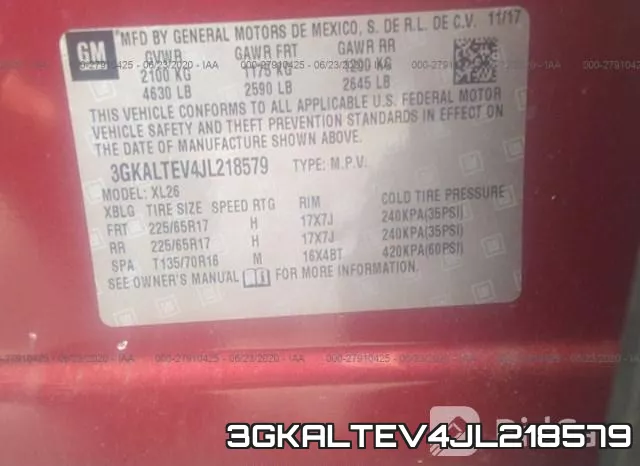 3GKALTEV4JL218579 фото 10