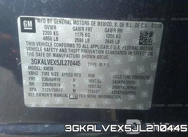 3GKALVEX5JL270445 фото 10