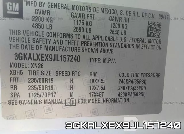3GKALXEX9JL157240 фото 10