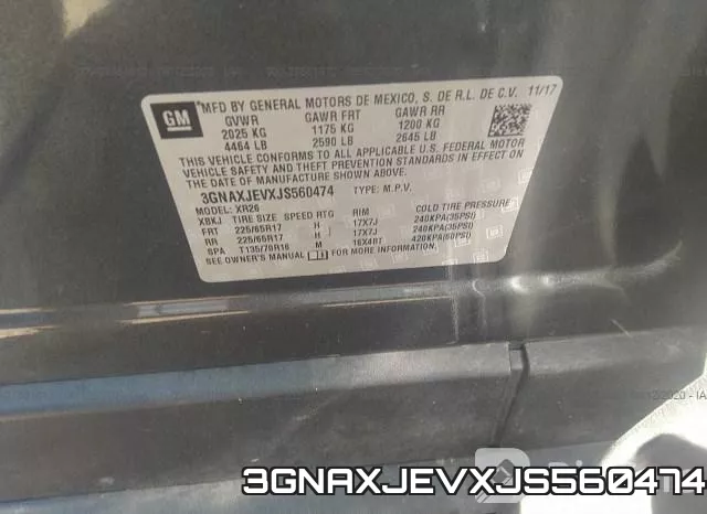 3GNAXJEVXJS560474 фото 10