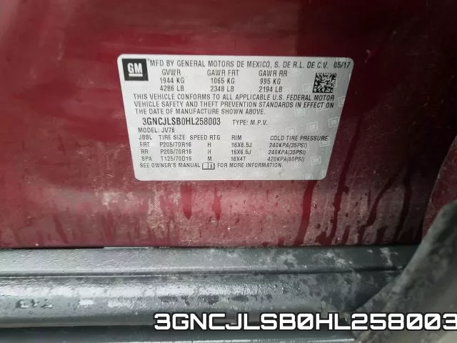 3GNCJLSB0HL258003 фото 2
