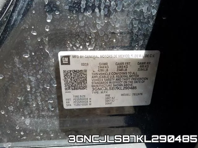 3GNCJLSB7KL290485 фото 2