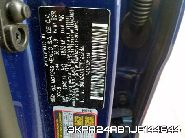 3KPA24AB7JE144644 фото 2
