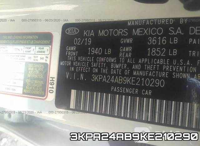 3KPA24AB9KE210290 фото 10