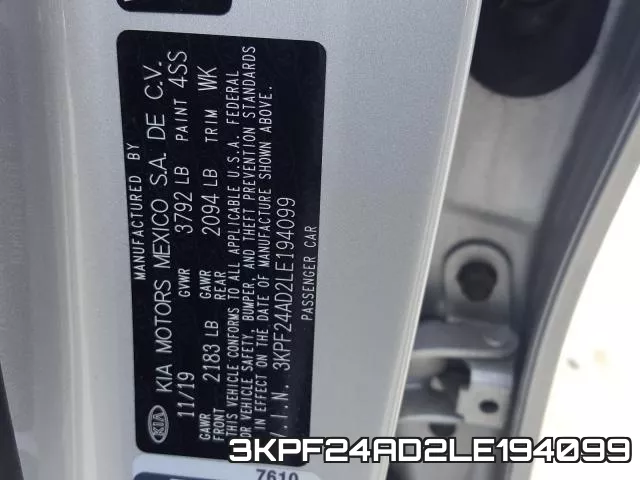 3KPF24AD2LE194099 фото 2