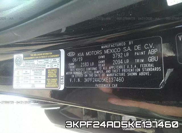 3KPF24AD5KE137460 фото 10