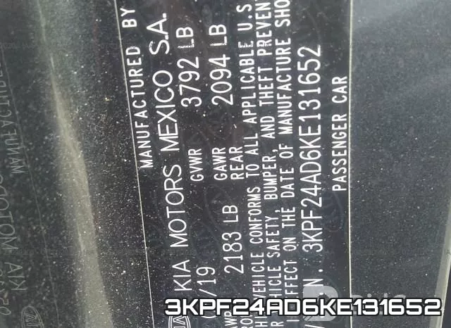 3KPF24AD6KE131652 фото 10