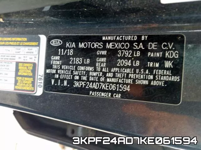 3KPF24AD7KE061594 фото 2