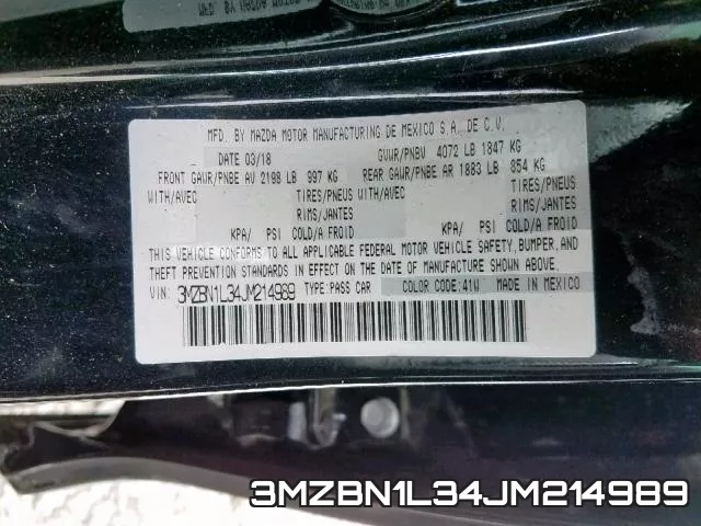 3MZBN1L34JM214989 фото 2
