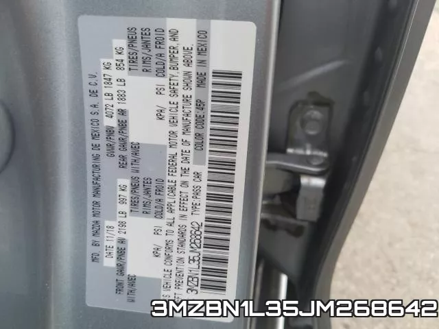 3MZBN1L35JM268642 фото 2