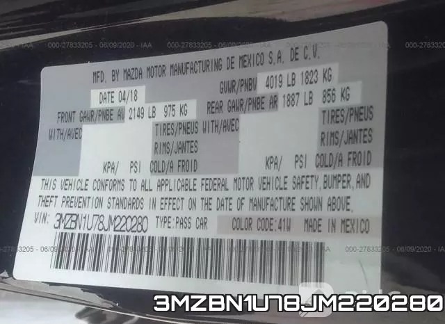 3MZBN1U78JM220280 фото 10
