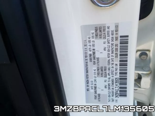 3MZBPACL7LM135605 фото 2