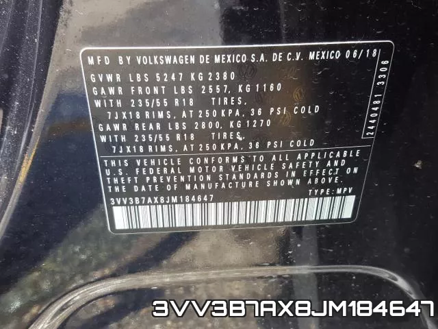 3VV3B7AX8JM184647 фото 2
