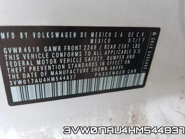 3VW017AU4HM544837 фото 2