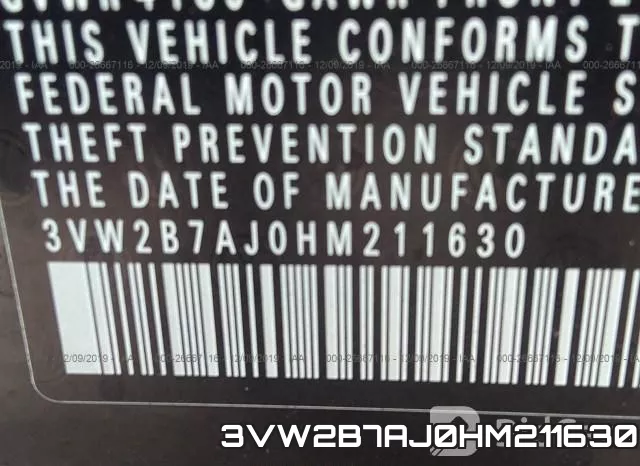 3VW2B7AJ0HM211630 фото 10
