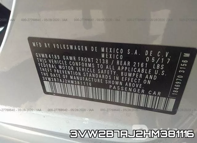 3VW2B7AJ2HM381116 фото 10