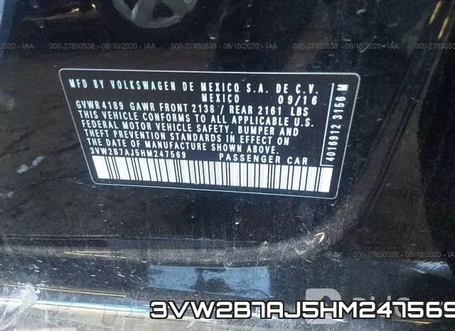 3VW2B7AJ5HM247569 фото 10