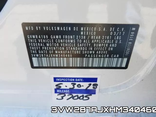 3VW2B7AJXHM340460 фото 2