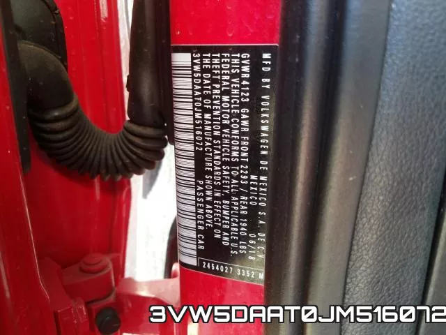 3VW5DAAT0JM516072 фото 2
