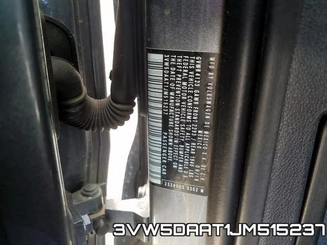 3VW5DAAT1JM515237 фото 2